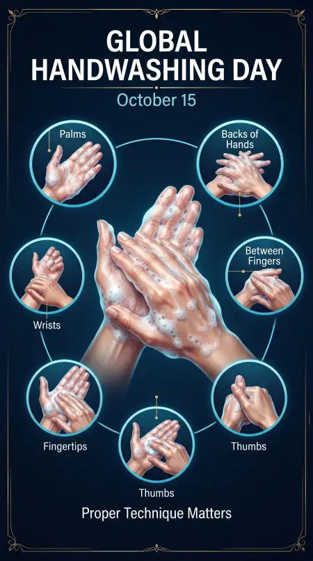 global handwashing day 2026 hand hygiene awareness infographic