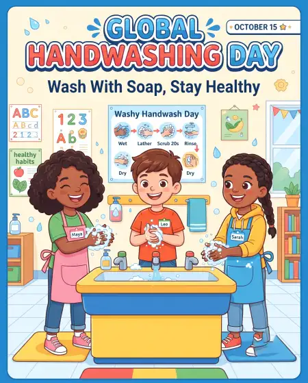 global handwashing day 2026 poster for kids - Global Handwashing Day 2026