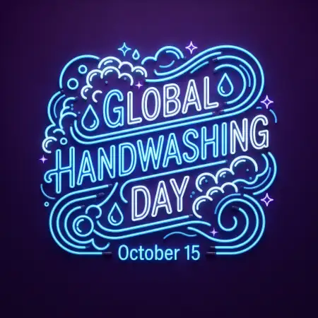 global handwashing day modern typography instagram post