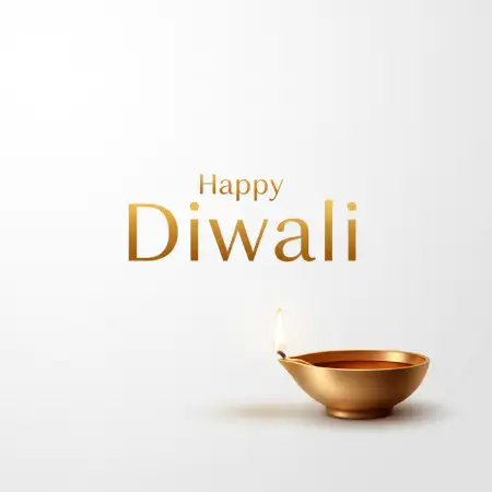 Glowing Diya And Particles Effect Background For Diwali Greetings - Free Backgr Download