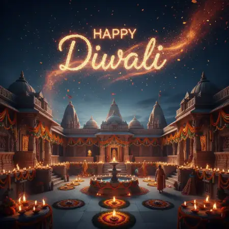 Glowing Happy Diwali Greetings 2025 Mandala Art Design - Free Happy Diwali 2025 Download