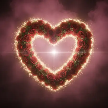 Glowing Heart Frame Valentines Day Background - Free Happy Valentines Day Background Hd Download