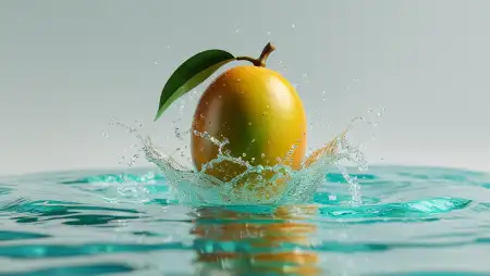 Glowing Mango Background For Social Media - Free Mango Background Download