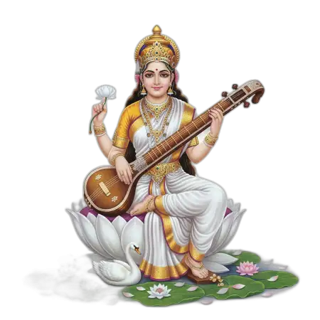 Goddess Saraswati Png High Resolution - Free Png Download