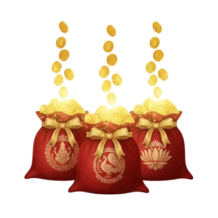 Gold Coin Potly Bag Png Transparent Background - Free Png Download