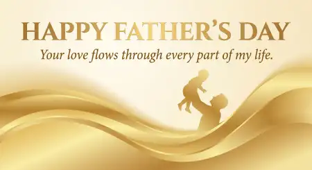 Free Gold Fathers Day Greeting Card Image Download