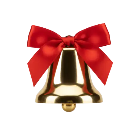 Free Golden Christmas Bell Png Transparent Background PNG Image Download