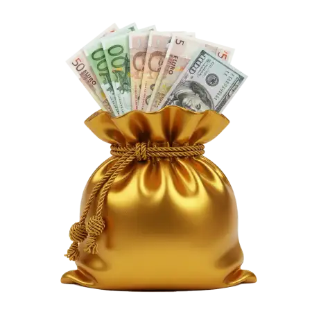 Free Golden Money Bag Png Transparent PNG Image Download