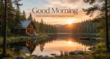 Good Morning Blessings With Lake View - Free Good Morning Blessings Download
