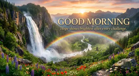 Good Morning Blessings With Rainbow - Free Good Morning Blessings Download