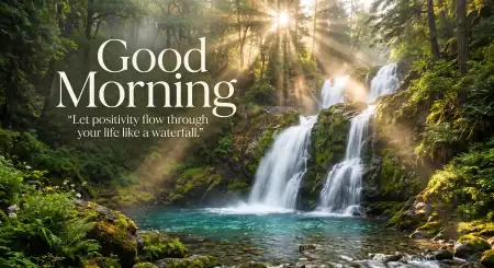 Good Morning Blessings With Waterfalls - Free Good Morning Blessings Download
