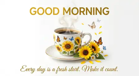 Good Morning Coffee And Daisy Flower Images - Free Good Morning Flowers And Coffee Download