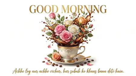 Good Morning Flowers And Coffee High Resolution Image - Free Good Morning Flowers And Coffee Download