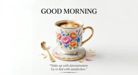 Good Morning Flowers And Coffee Poster Design - Free Good Morning Flowers And Coffee Download