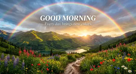 Good Morning Rainbow Scenery - Free Good Morning Nature Download