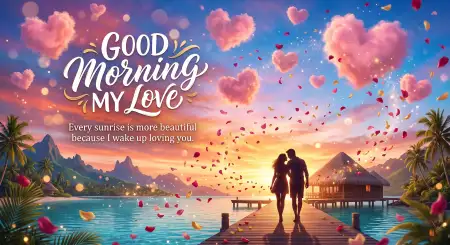 Free Good Morning Romantic Wishes For Girlfriend Image Download