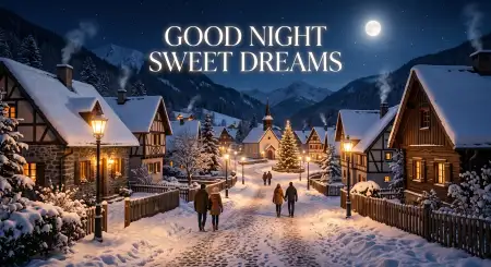 Good Night Sweet Dreams Winter Night Wallpaper - Free Winter Wallpaper Download