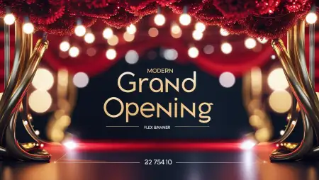 Grand Opening Flex Banner Design Background - Free Background Download
