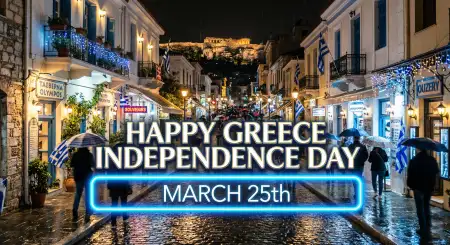 Greece Independence Day Social Media Post - Free Happy Greece Independence Day 2026 Download