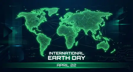 Free Green Planet Digital Art Earth Day Background Image Download