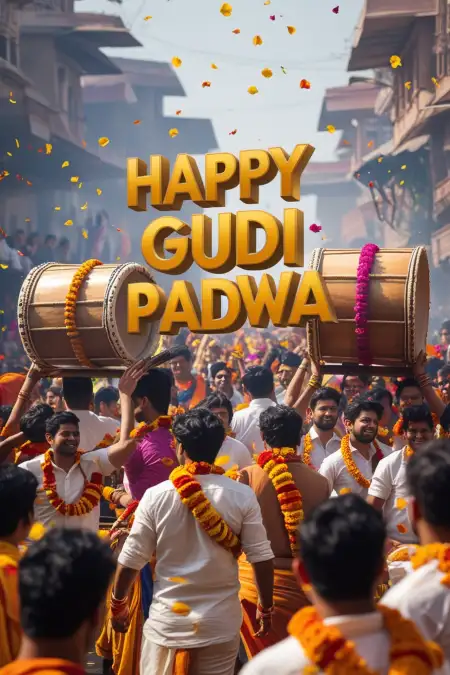 Gudi Padwa Wishes For Friends And Family - Free Related Happy Gudi Padwa Image