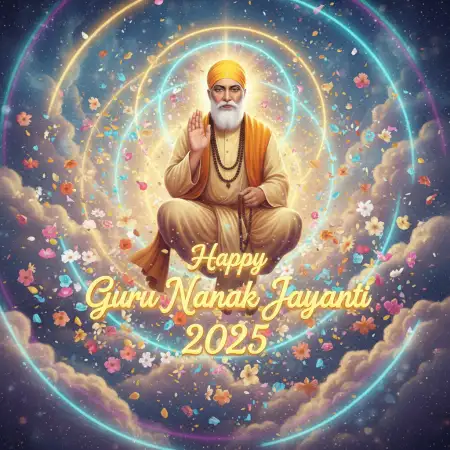 Guru Nanak Jayanti 2025 Image With Golden Temple And Diya - Free Happy Guru Nanak Jayanti 2025 Download