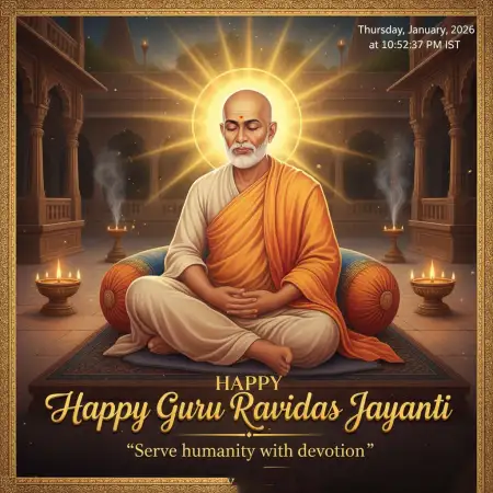 Guru Ravidas Jayanti Wish Poster Hd - Free Happy Guru Ravidas Jayanti Download