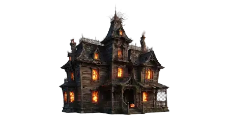 halloween 2026 haunted house png transparent