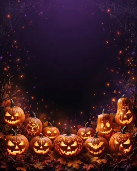 halloween 2026 pumpkin background for poster