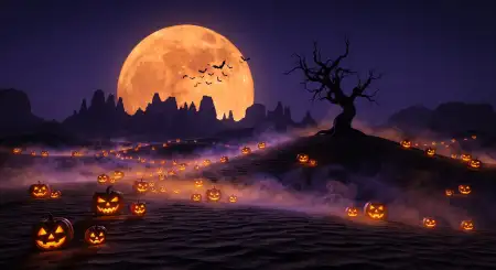 halloween creepy night background 2026