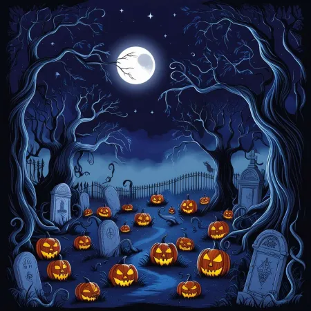 Halloween Night Sky Background With Full Moon - Free Background Download