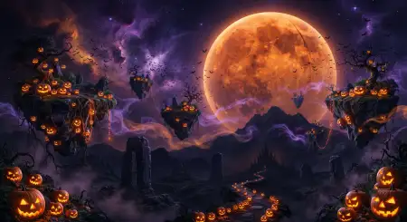 halloween wide background 2026
