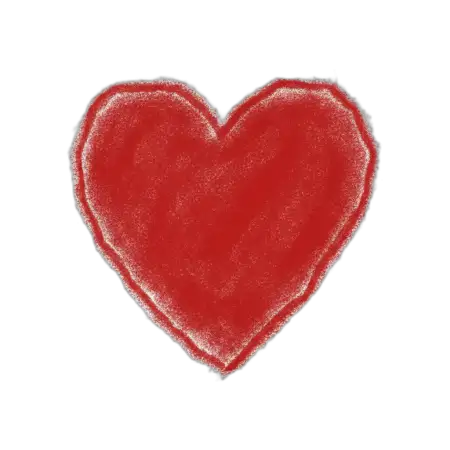 Free Hand Drawn Red Heart Png Transparent PNG Image Download