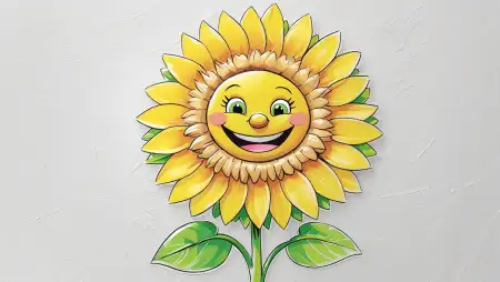 Hand-drawn Sunflower Pattern Seamless - Free Related Sunflower Background Image