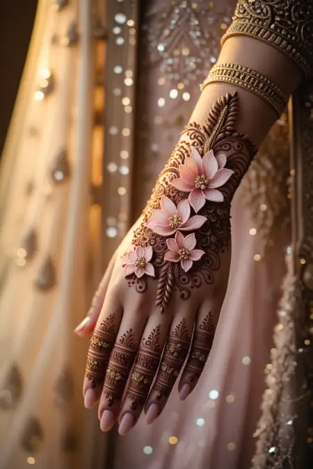 Hand Mehndi Design For Baby Shower - Free Related Mehndi Design Image