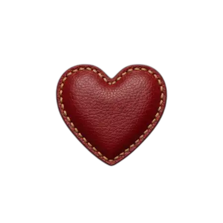 Free Handcrafted Style Red Heart Png Isolated On White PNG Image Download
