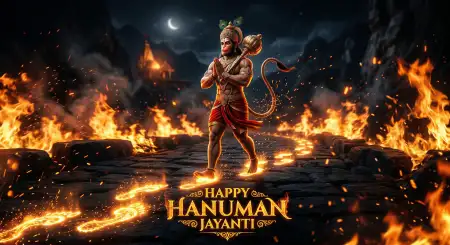 Hanuman Jayanti Wishes For Courage And Determination - Free Hanuman Jayanti Wishes Download