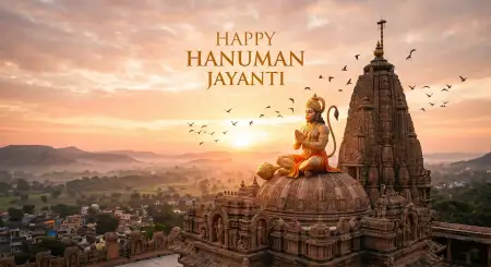 Hanuman Jayanti Wishes Greetings With Spiritual Blessings - Free Hanuman Jayanti Wishes Download