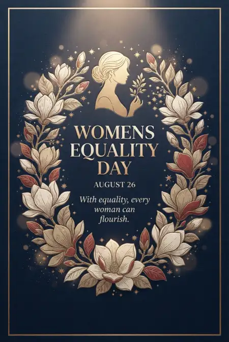 Happy American Womens Equality Day 2026 Banner - Free American Womens Equality Day 2026 Download