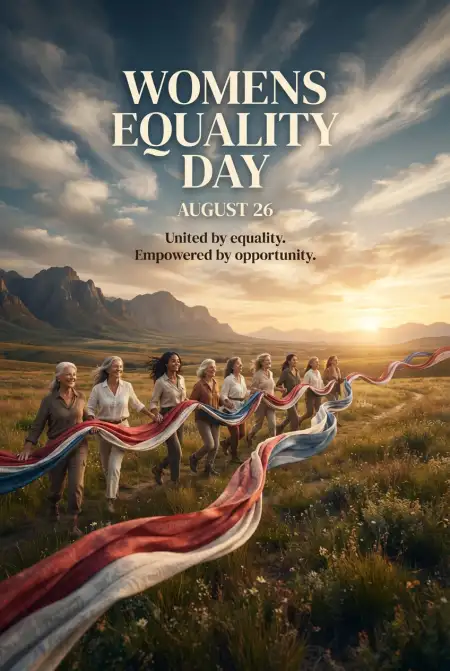 Happy American Womens Equality Day 2026 Poster - Free American Womens Equality Day 2026 Download