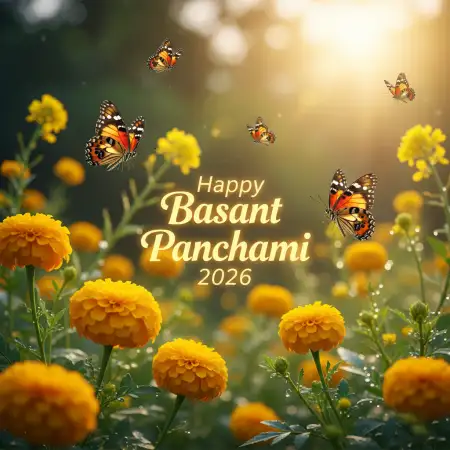 Happy Basant Panchami 2026 Elegant Poster - Free Happy Basant Panchami 2026 Download