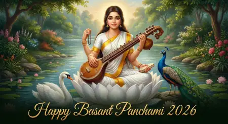 Happy Basant Panchami 2026 Saraswati Puja Wishes - Free Happy Basant Panchami 2026 Download