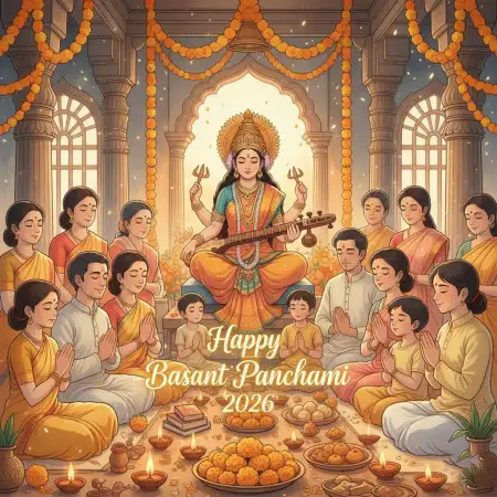 Happy Basant Panchami 2026 Traditional Art - Free Happy Basant Panchami 2026 Download