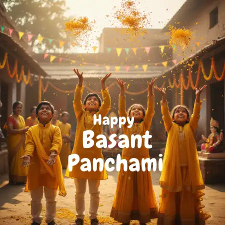 Free Happy Basant Panchami Wishes Modern Style Background Download