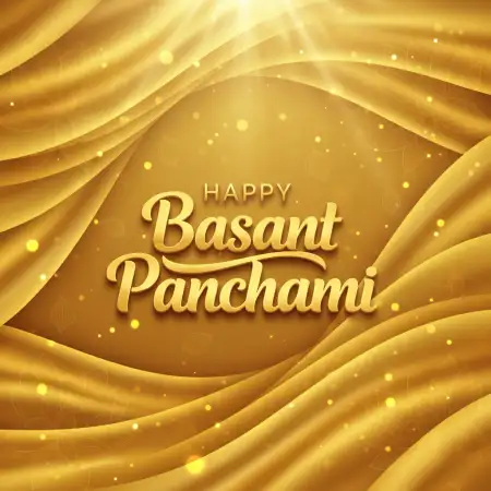 Free Happy Basant Panchami Yellow Theme Banner For School Function Background Download