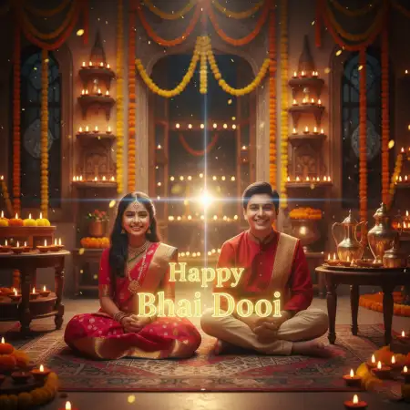 Happy Bhai Dooj 2025 Greetings Card Design - Free Bhai Dooj Download