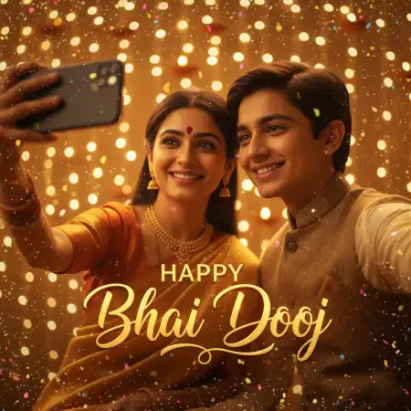 Happy Bhai Dooj 2025 Photo With Diya Light - Free Bhai Dooj Download
