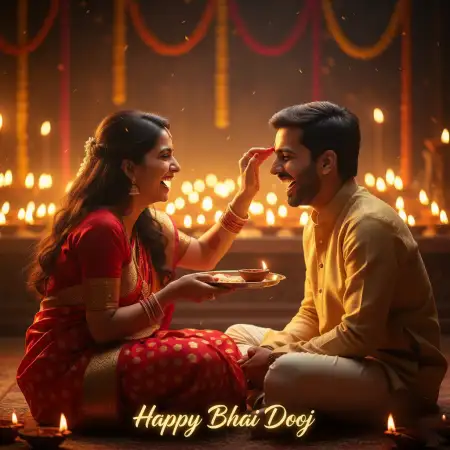Happy Bhai Dooj 2025 Png With Transparent Background - Free Bhai Dooj Download