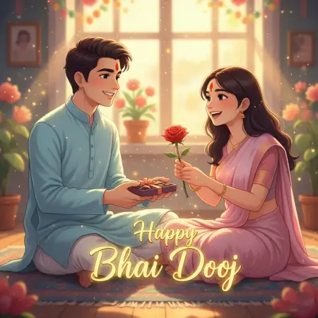 Happy Bhai Dooj 2025 Wishes For Brother And Sister - Free Happy Bhai Dooj 2025 Wishes Download