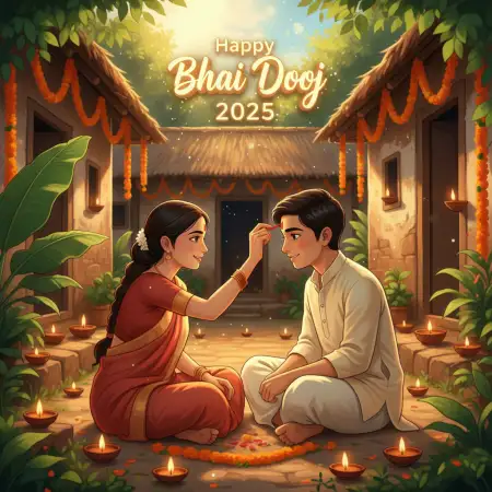 Happy Bhai Dooj 2025 Wishes For Instagram Post - Free Happy Bhai Dooj 2025 Wishes Download